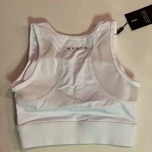 NVGTN white Lush Mesh sports bra. BNWT! Size XS